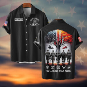 You'll never walk alone #VT0280 - Short Sleeve Button Shirt
