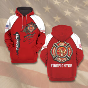 Custom Name Firefighter Courage Rescue Honor #DQH0016 - Hoodie