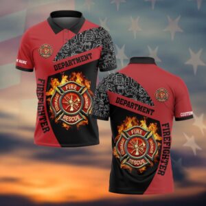 Custom Dept & Name Blazing Duty Series #DQH0053 - Polo