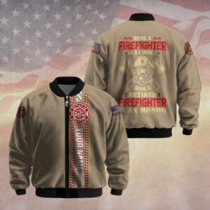 Custom Name Retired Firefighter Legacy #DQH0054 - Bomber Jacket