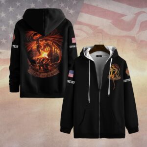 Custom Dept & Text Fear No Evil #DQH0070 - Zip Hoodie