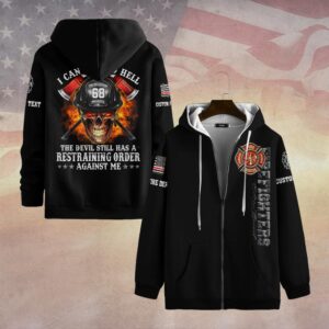 Custom Dept & Text - Can’t Go to Hell #DQH0075 - Zip Hoodie