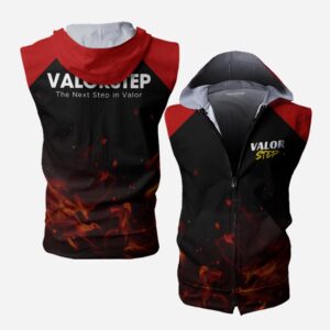 VALOR STEP - Sleeveless Zipper Hoodie