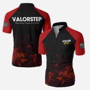 VALOR STEP - Zip Neck T-shirt
