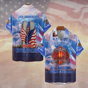 Custom Dept & Text We Will Never Forget – All Gave Some, Some Gave All Edition #DQH0088 - Short Sleeve Button Shirt