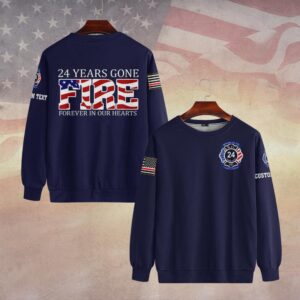 Custom Text Forever in Our Hearts – 24-Year 9/11 Memorial Shirt #DQH0091 - Sweatshirt