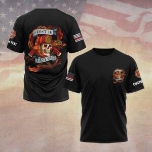 Custom Text First In Last Out #DQH0106 - T-shirt