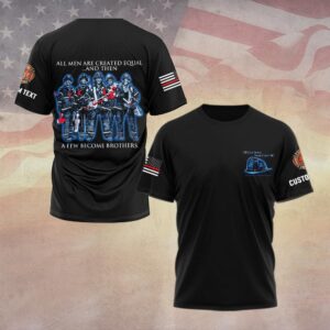 Custom Text A Few Become Brothers #DQH0107 - T-shirt
