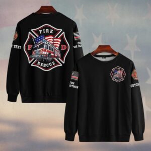 Custom Dept & Text US Fire Rescue Truck #DQH0138 - Sweatshirt