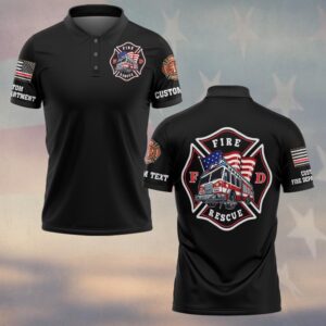 Custom Dept & Text US Fire Rescue Truck #DQH0138 - Polo