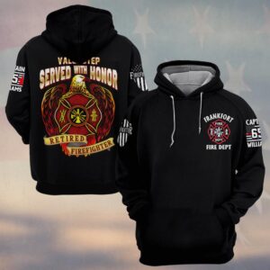 Custom Name, Dept, Rank & Number Served With Honor #DQH0141 - Hoodie