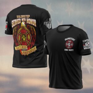 Custom Name, Dept, Rank & Number Served With Honor #DQH0141 - T-shirt