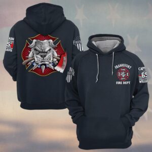 Custom Name, Dept, Rank & Number Maltese Cross Bulldog Pride #DQH0142 - Hoodie