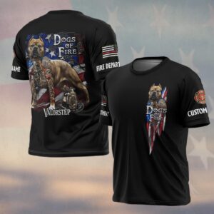 Custom Name & Dept Dogs of Fire #DHQ0143 - T-shirt