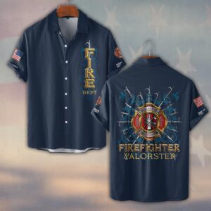 Custom Name & Dept Legacy Maltese Cross Firefighter #DQH0145 - Short Sleeve Button Shirt