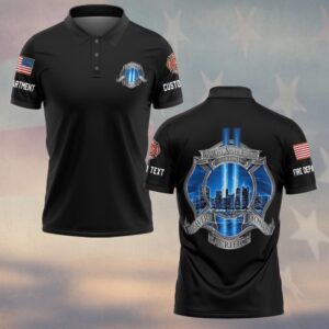 Custom Name & Dept Never Forget 9/11 #DQH0146 - Polo