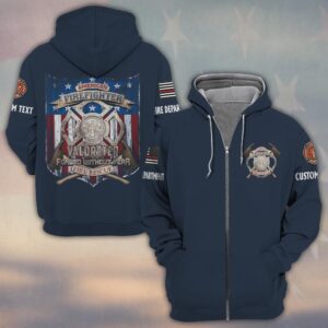 Custom Name & Dept Forged Without Fear #DQH0147 - Zip Hoodie