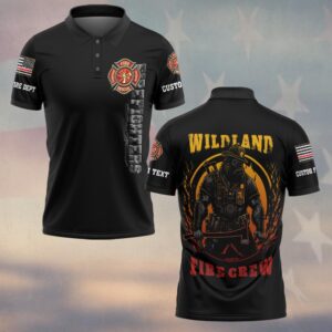 Custom Text & Dept Wildland Firefighter Bigfoot Editions #DQH0159 - Polo