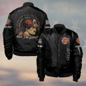 Custom Text & Dept Here I Am, Send Me #DQH0160 - Bomber Jacket
