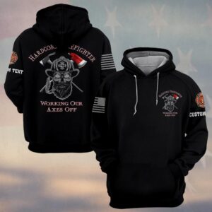 Custom Text Hardcore Firefighter #DQH0164 - Hoodie