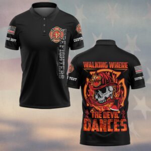 Custom Text & Dept Walking Where The Devil Dances #DQH0170 - Polo