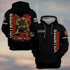 Custom Name & Dept The Red Engine Guardians Firefighter #DQH0183 - Hoodie