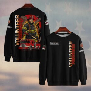 Custom Name & Dept The Red Engine Guardians Firefighter #DQH0183 - Sweatshirt
