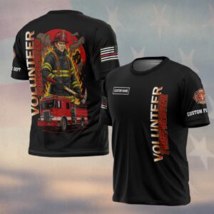 Custom Name & Dept The Red Engine Guardians Firefighter #DQH0183 - T-shirt