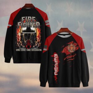 Custom Name Firefighter One Life One Decision #DQH0187 - Sweatshirt