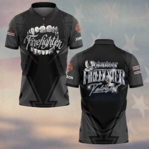 Custom Name & Dept Volunteer Firefighters Peacekeeper #DQH0197 - Polo