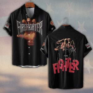 Custom Name & Dept Master of the Fireline Firefighter #DQH0198   - Short Sleeve Button Shirt