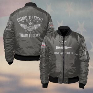 Custom Name Come To Fight, Train To Save #DQH0202 - Bomber Jacket