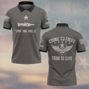 Custom Name Come To Fight, Train To Save #DQH0202 - Polo