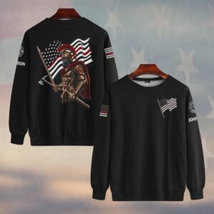 Custom Name Spartan Firefighter – The Guardian of Flames #DQH0205 - Sweatshirt