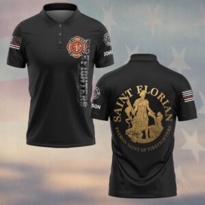 Custom Name Saint Florian #DQH0206 - Polo