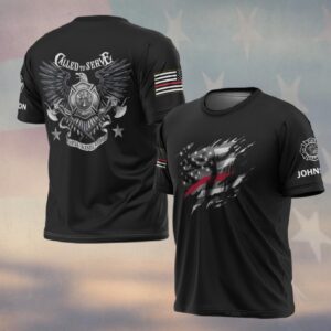 Custom Name American Pride, Called to Service #DQH0208 - T-shirt