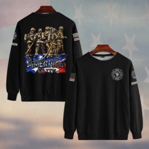 Custom Name & Dept & Number Firefighter American Elite #DQH0215 - Sweatshirt