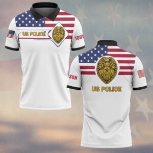 Custom Text Proud to Serve – US Police Edition #DQH0221 - Polo