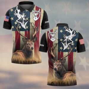 Custom Text America Hunter Pride #DQH0224 - Polo
