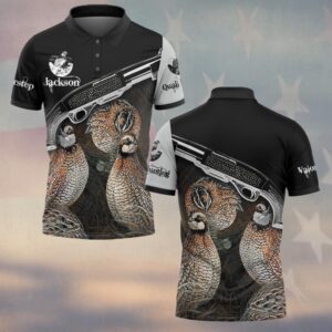 Custom Name Southern Quail Hunting Pursuit #DQH0245 - Polo
