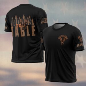 Custom Name Woods To Table Hunting #DQ0248 - T-shirt