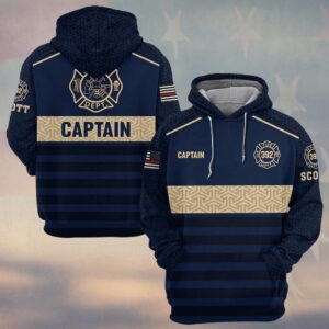 Custom Name & Numbers & Fire Dept The Gold Shield Collection Ver 2 Firefighter #DQH0280 - Hoodie