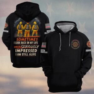Custom Name & Fire Department Still Alive Funny Firefighter #DQH0295 - Hoodie
