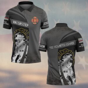 Custom Name & Fire Department The Oath Never Expires Firefighter #DQH0296 - Polo