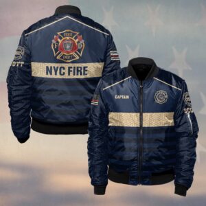 Custom Name & Rank & Number & Fire Department The Firehouse Legacy Jersey #DQH0384 - Bomber Jacket