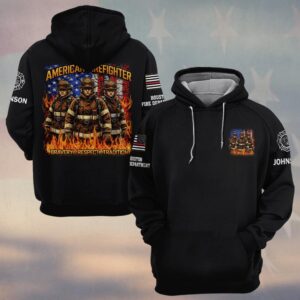 Custom Name & Fire Department American Firefighter Brotherhood #DQH0385 - Hoodie