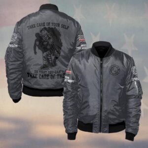 Custom Name & Fire Dept Take Care Of Yourself So That You Can Take Care Of Them #DQH0393 - Bomber Jacket