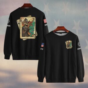 Custom Name & Text Ut Alii Vivant King Cards Firefighter #DQH0412 - Sweatshirt