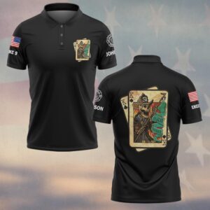 Custom Name & Text Ut Alii Vivant King Cards Firefighter #DQH0412 - Polo