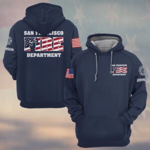 Custom Name & Fire Department USA Firefighter #DQH0417 - Hoodie